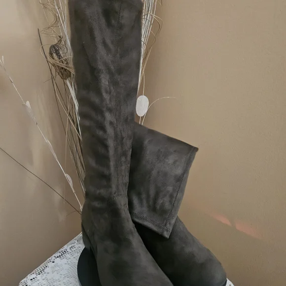 ❤️❣️Womens Over-the-Knee Gray Suede Boots - Size 10 - NWOT❣️💕 - Picture 1 of 6